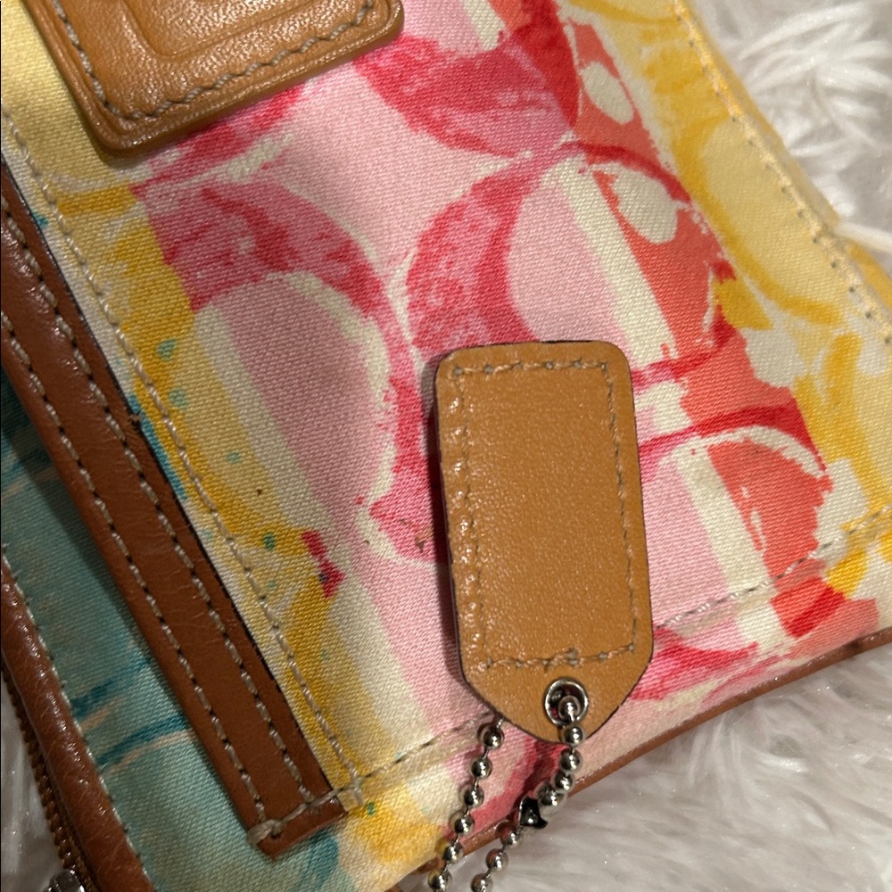 Coach Leatherwear Watercolor Signature Wristlet Clutch - Picture 5 of 8